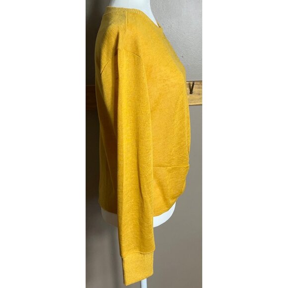 NWT Sanctuary Sweater Mustard Pullover Poly Knit Knotted Lightweight Womens M - Picture 6 of 6